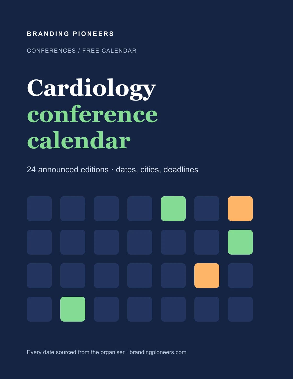 Cardiology Conference Calendar 2026–2027 — guide cover