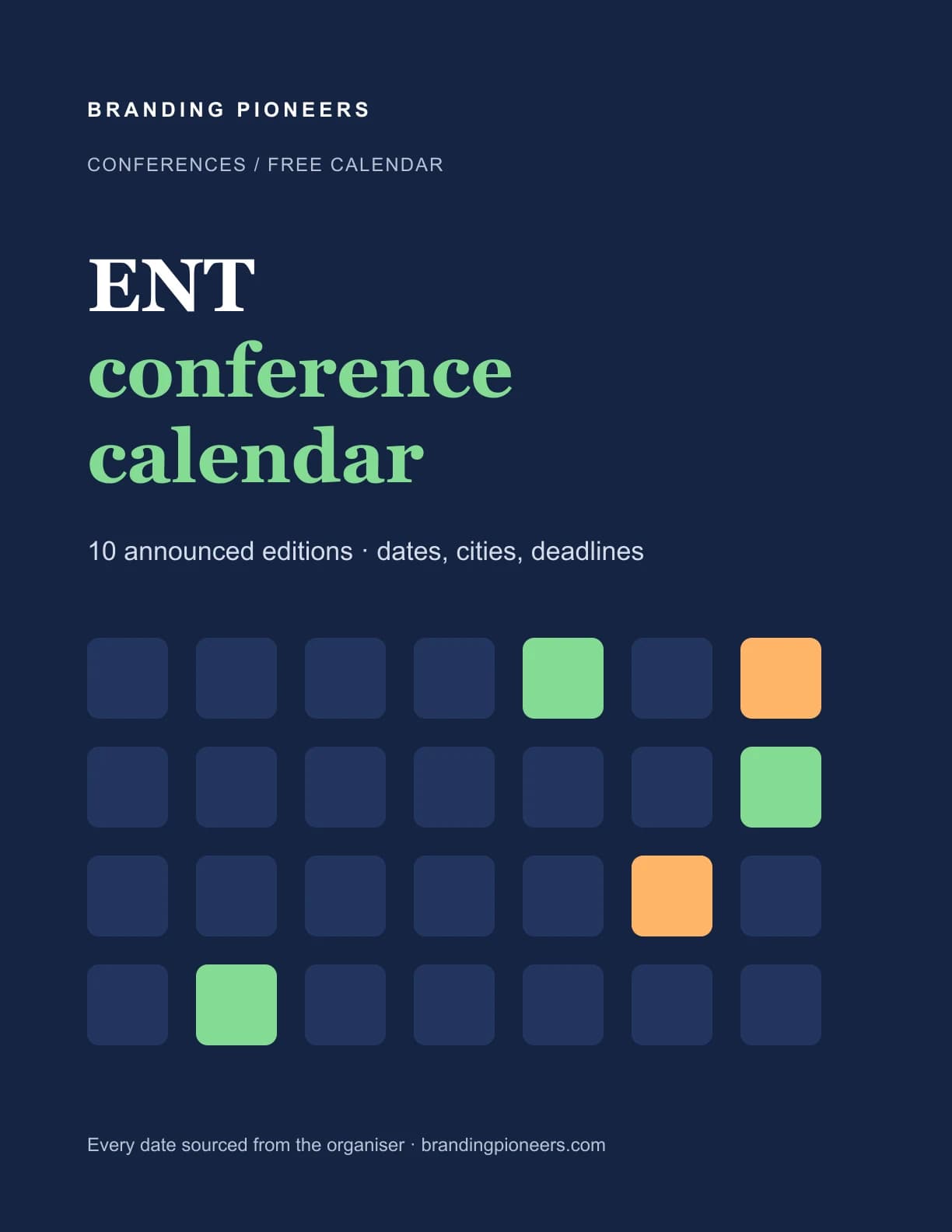 ENT Conference Calendar 2026–2027 cover