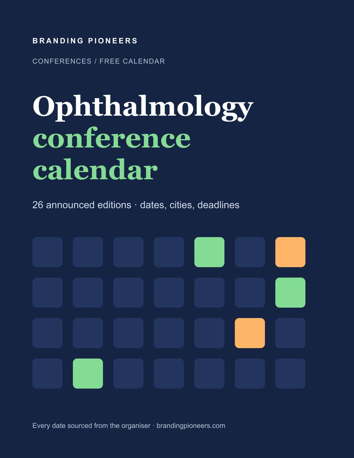 Ophthalmology Conference Calendar 2026–2027 — guide cover