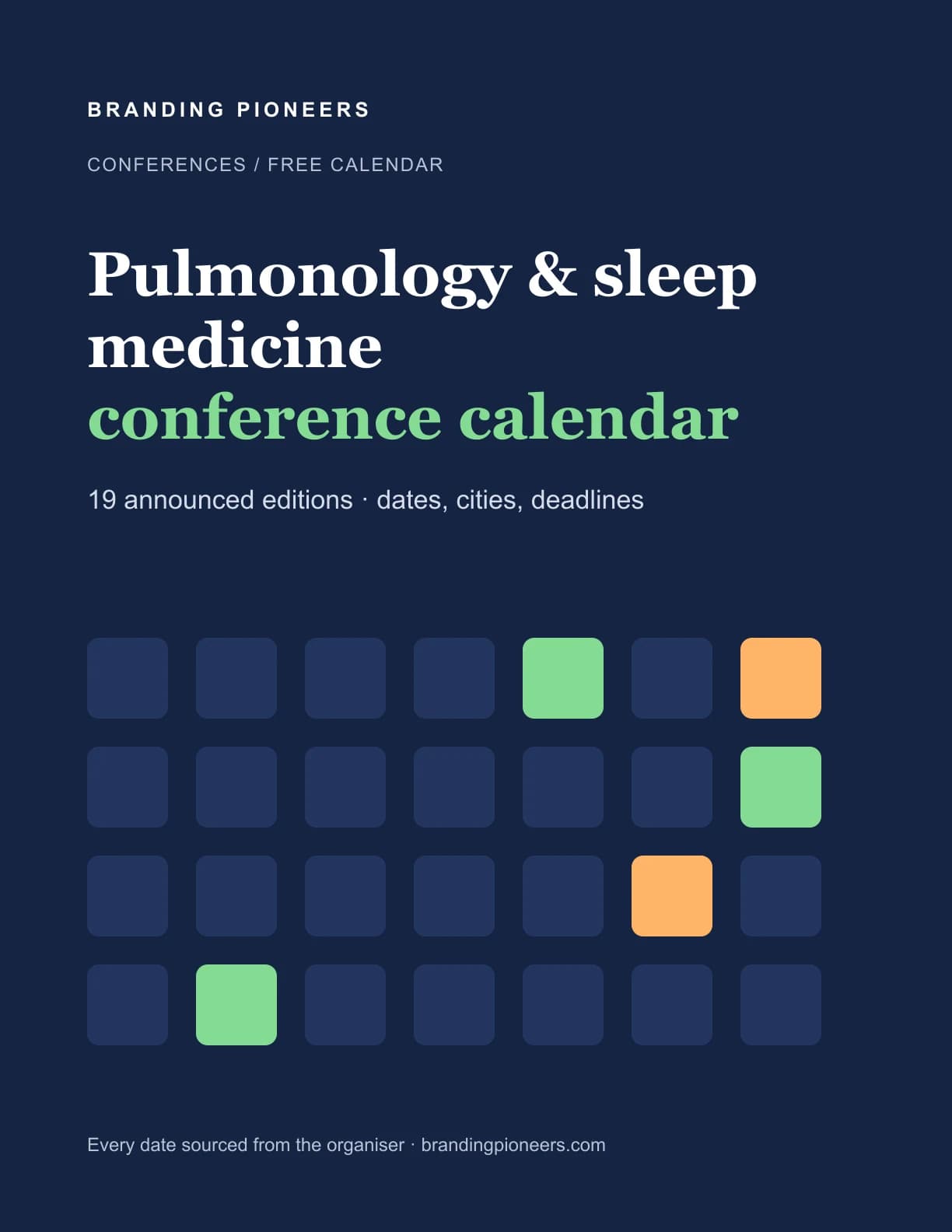 Pulmonology & sleep medicine Conference Calendar 2026–2027 — guide cover