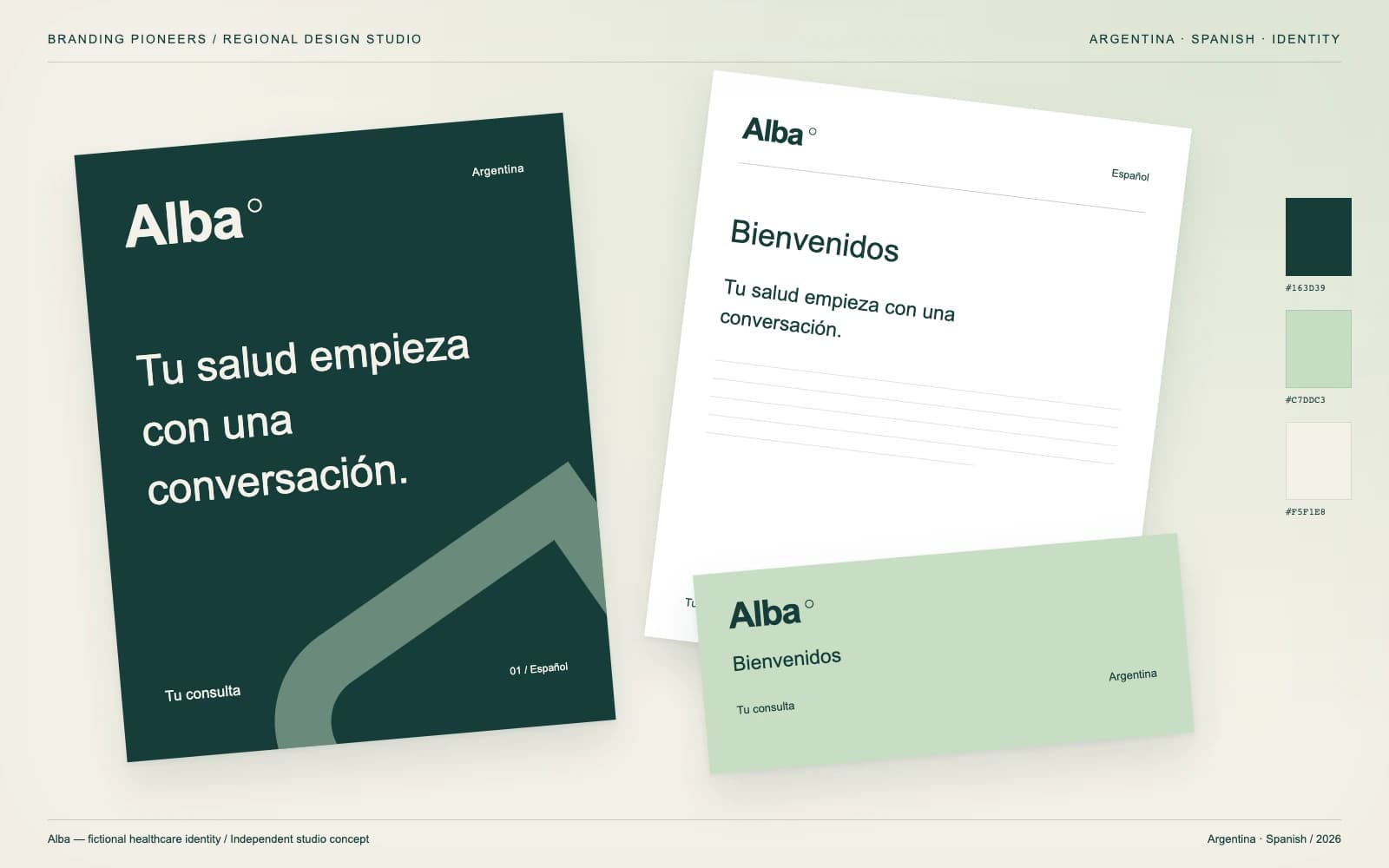 Alba: Argentina identity and stationery concept