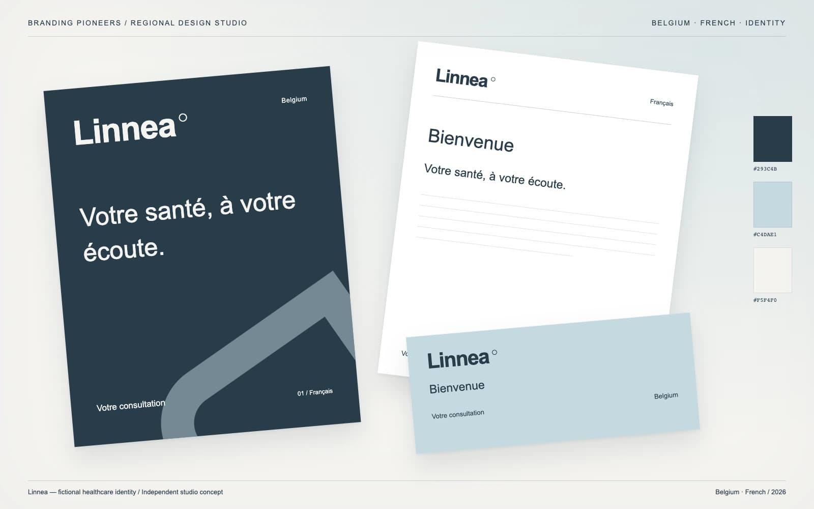 Linnea: Belgium identity and stationery concept