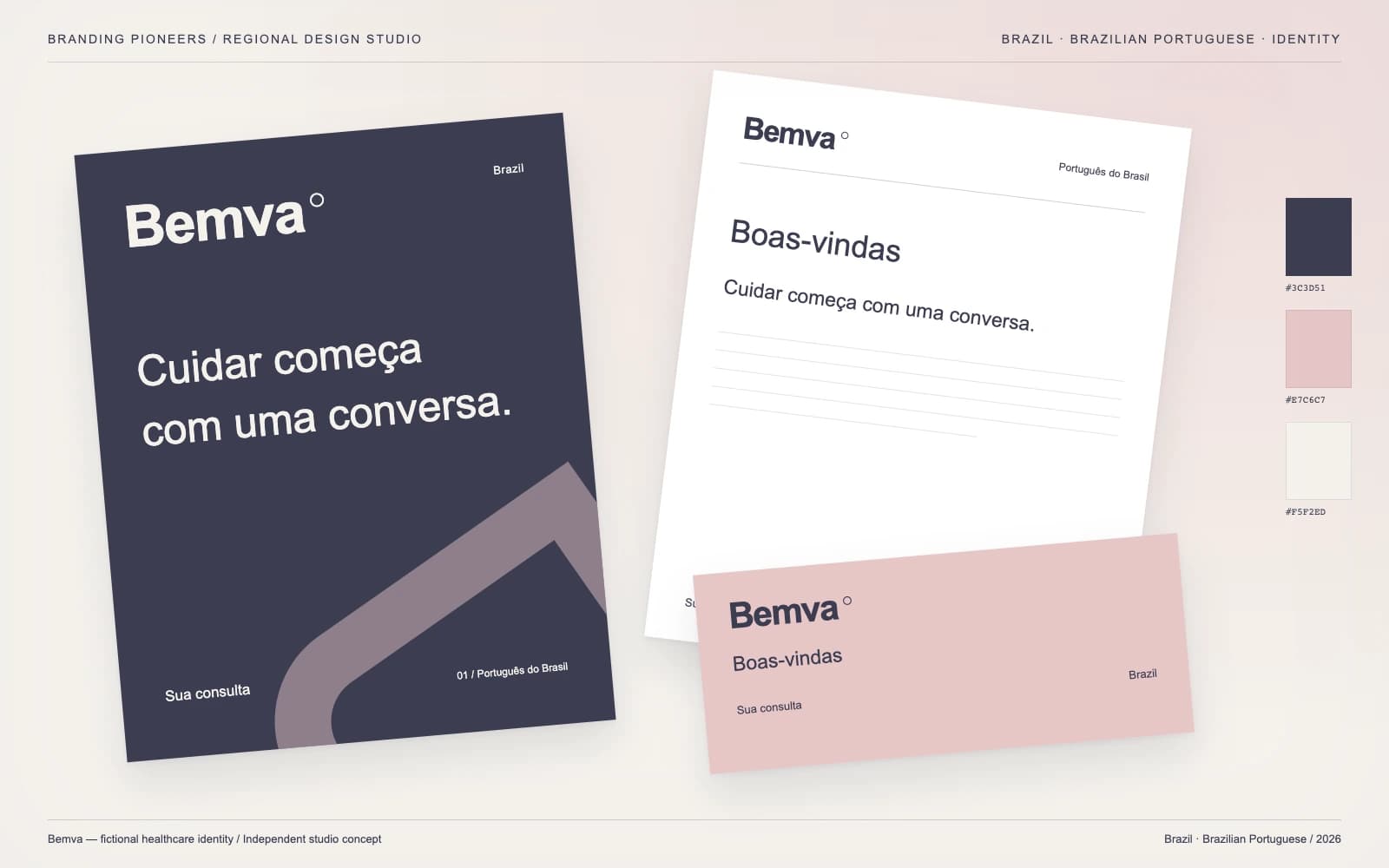 Bemva: Brazil identity and stationery concept