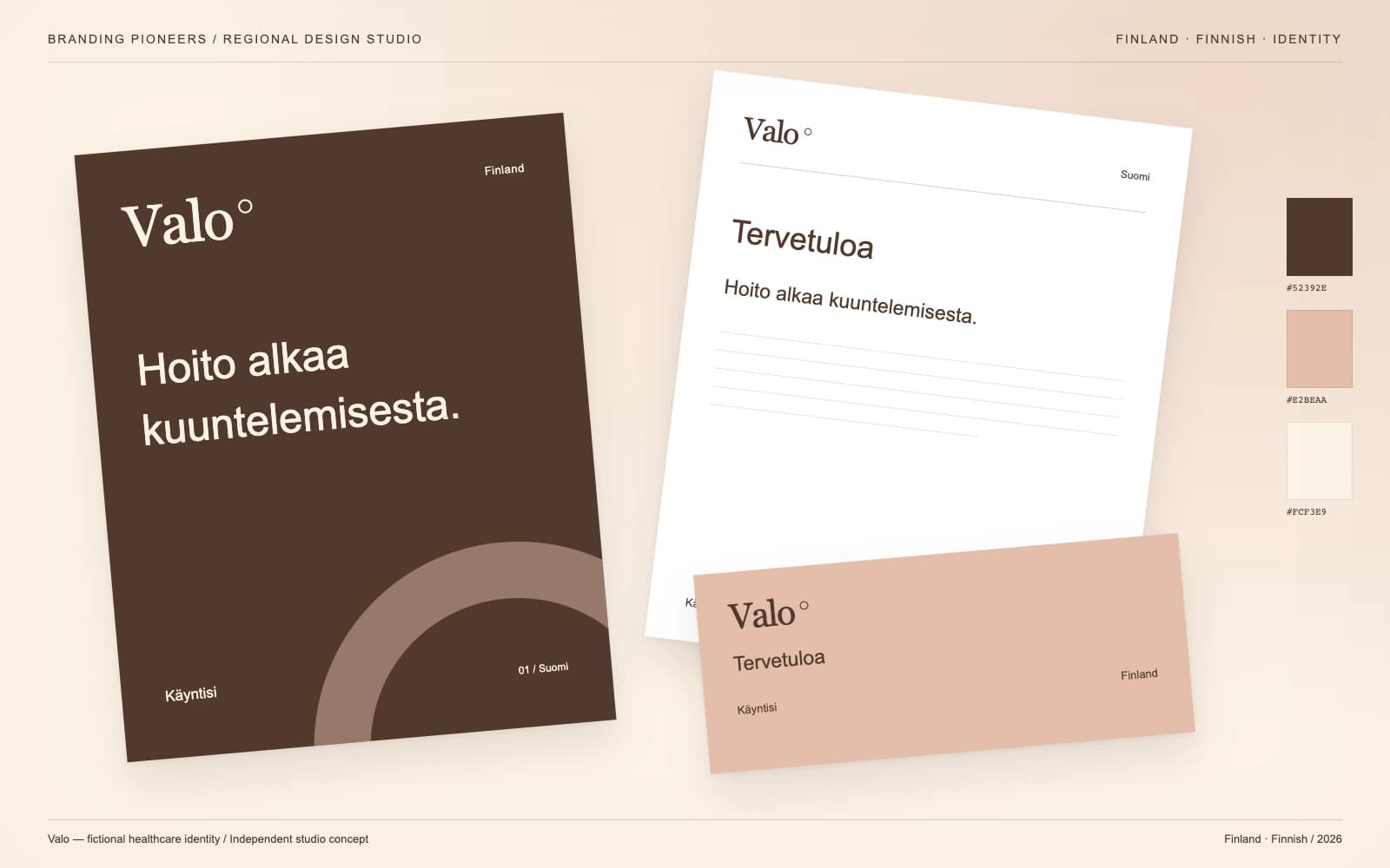 Valo: Finland identity and stationery concept