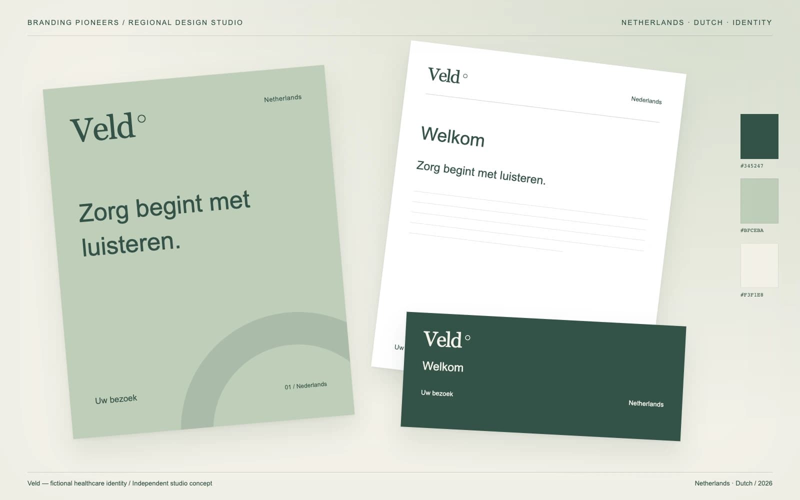 Veld: Netherlands identity and stationery concept