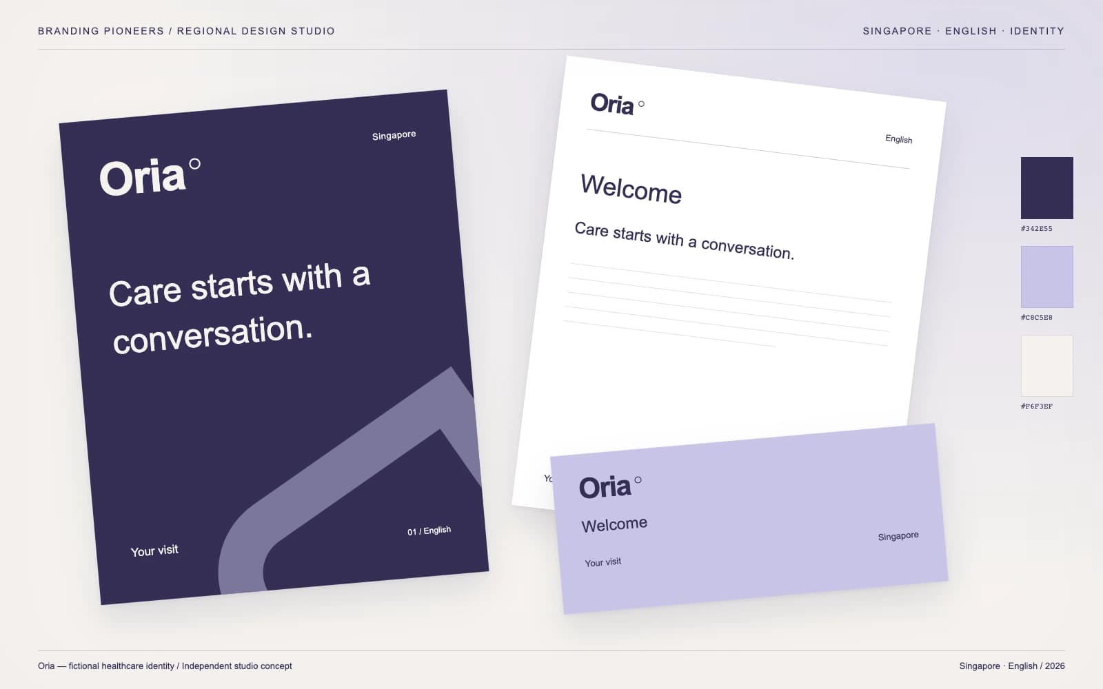 Oria: Singapore identity and stationery concept