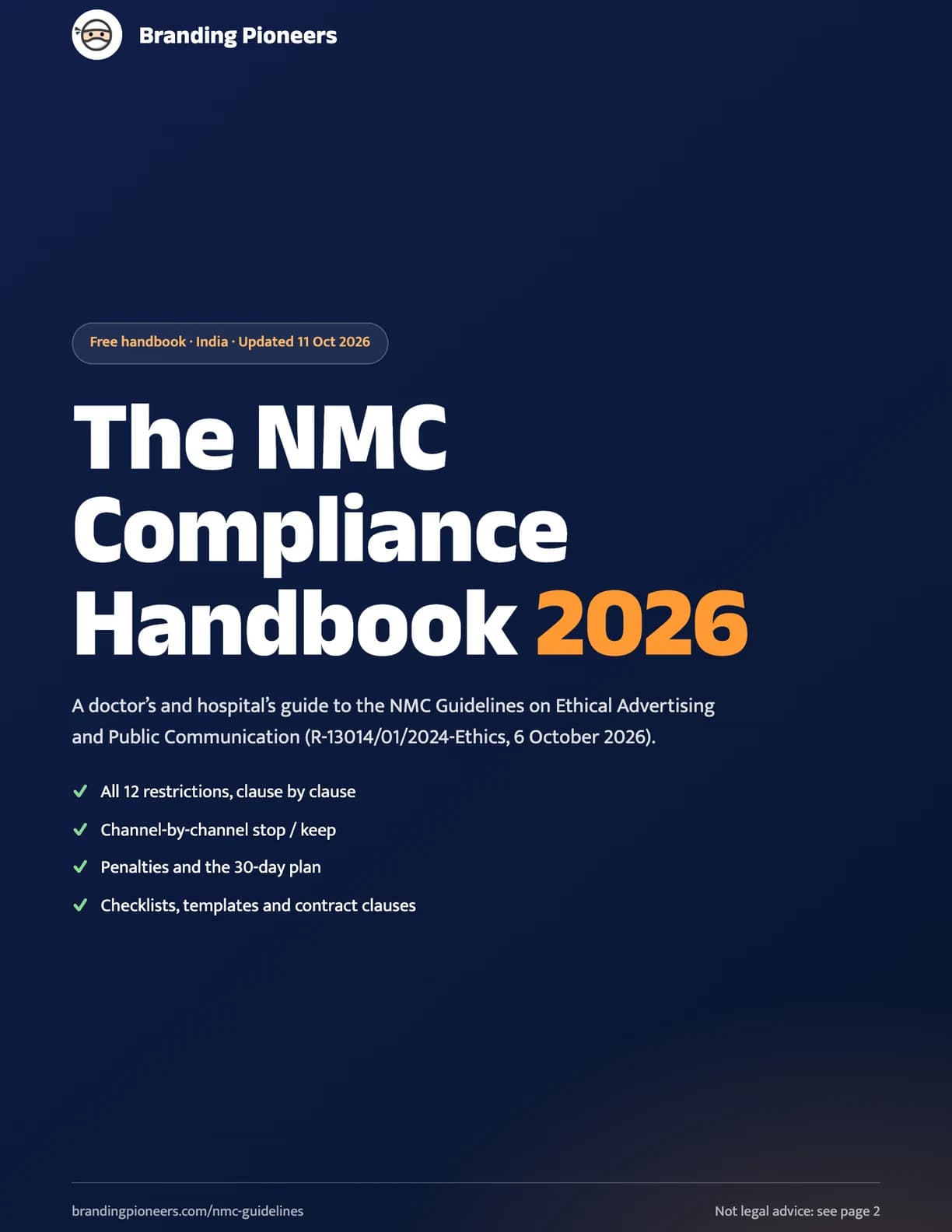 The NMC Compliance Handbook 2026 cover