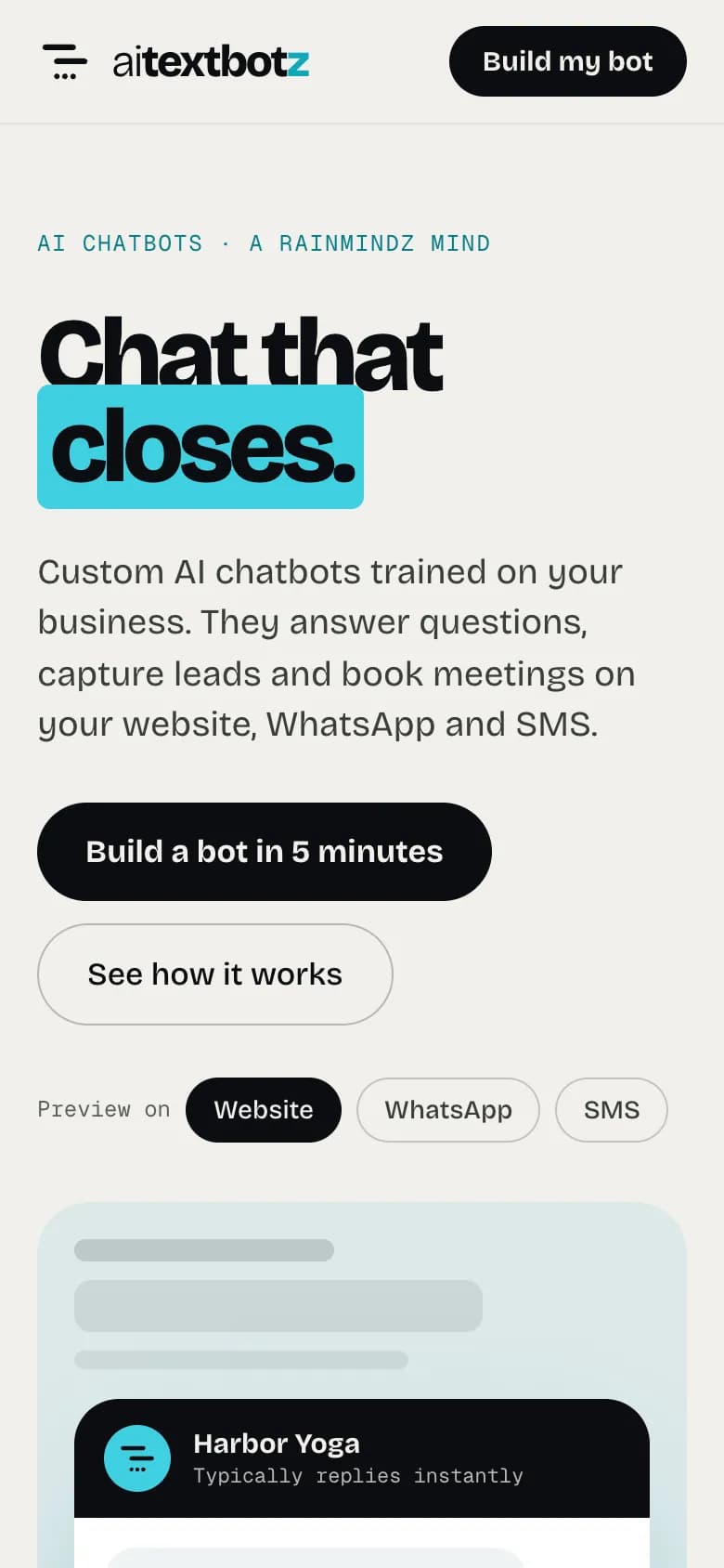 aitextbotz on a phone
