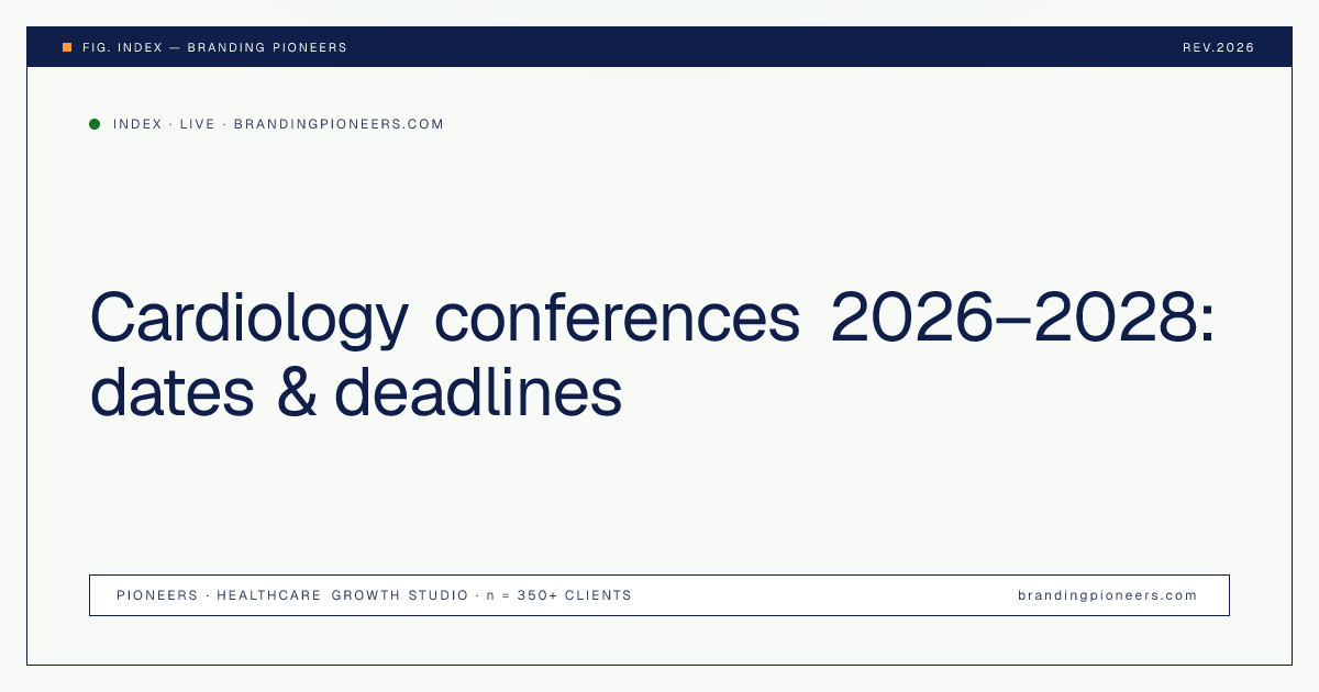 Cardiology conferences 2026–2028: dates & deadlines