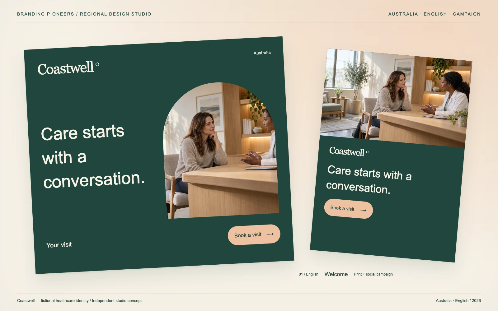 Coastwell — Australia, English: Print & social campaign. Independent studio concept.