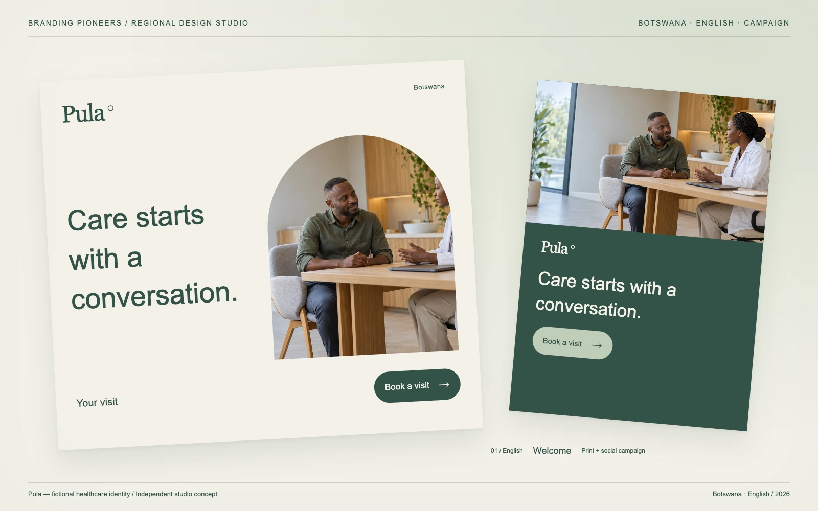 Pula — Botswana, English: Print & social campaign. Independent studio concept.