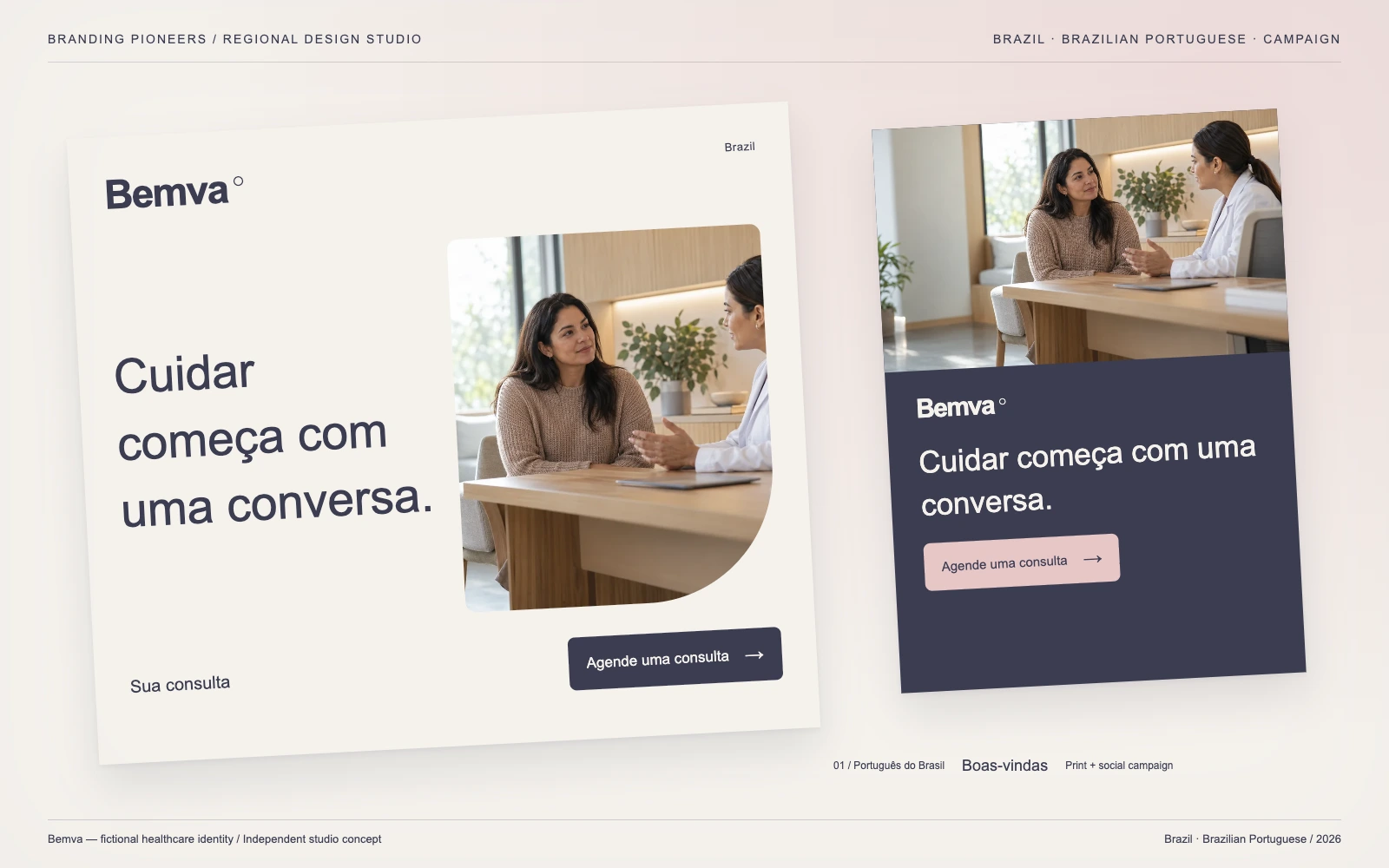 Bemva — Brazil, Brazilian Portuguese: Print & social campaign. Independent studio concept.
