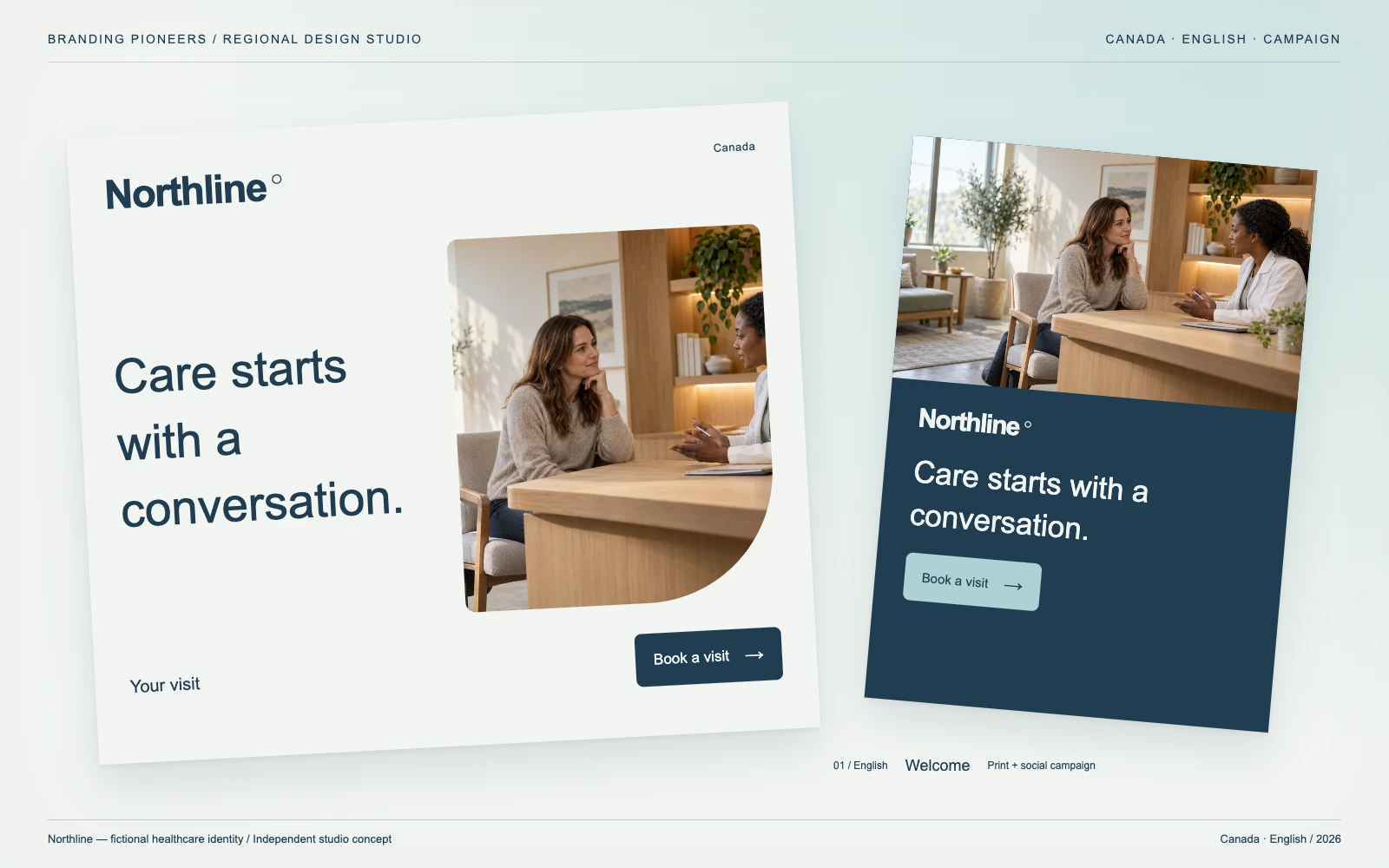 Northline — Canada, English: Print & social campaign. Independent studio concept.