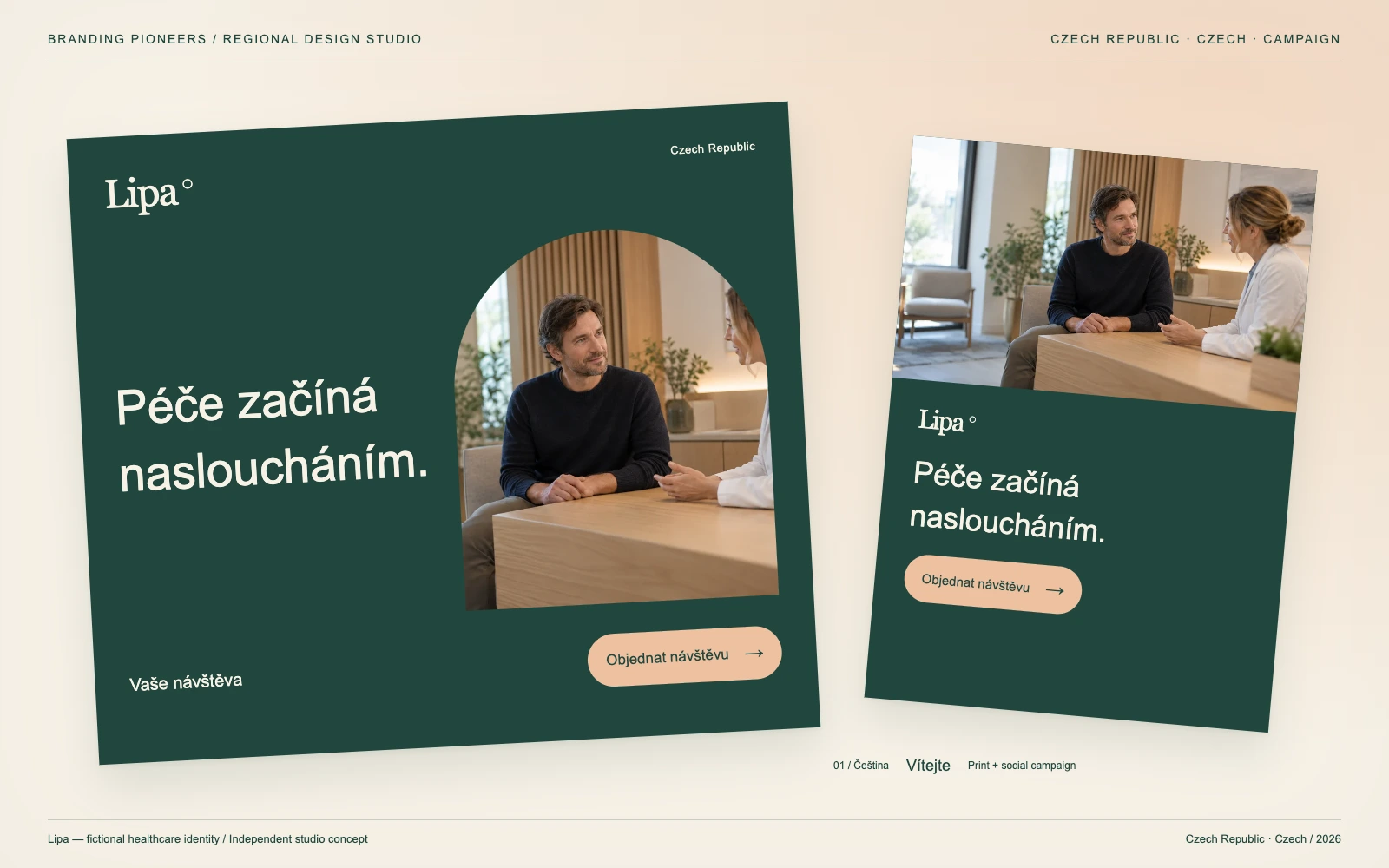 Lipa — Czech Republic, Czech: Print & social campaign. Independent studio concept.