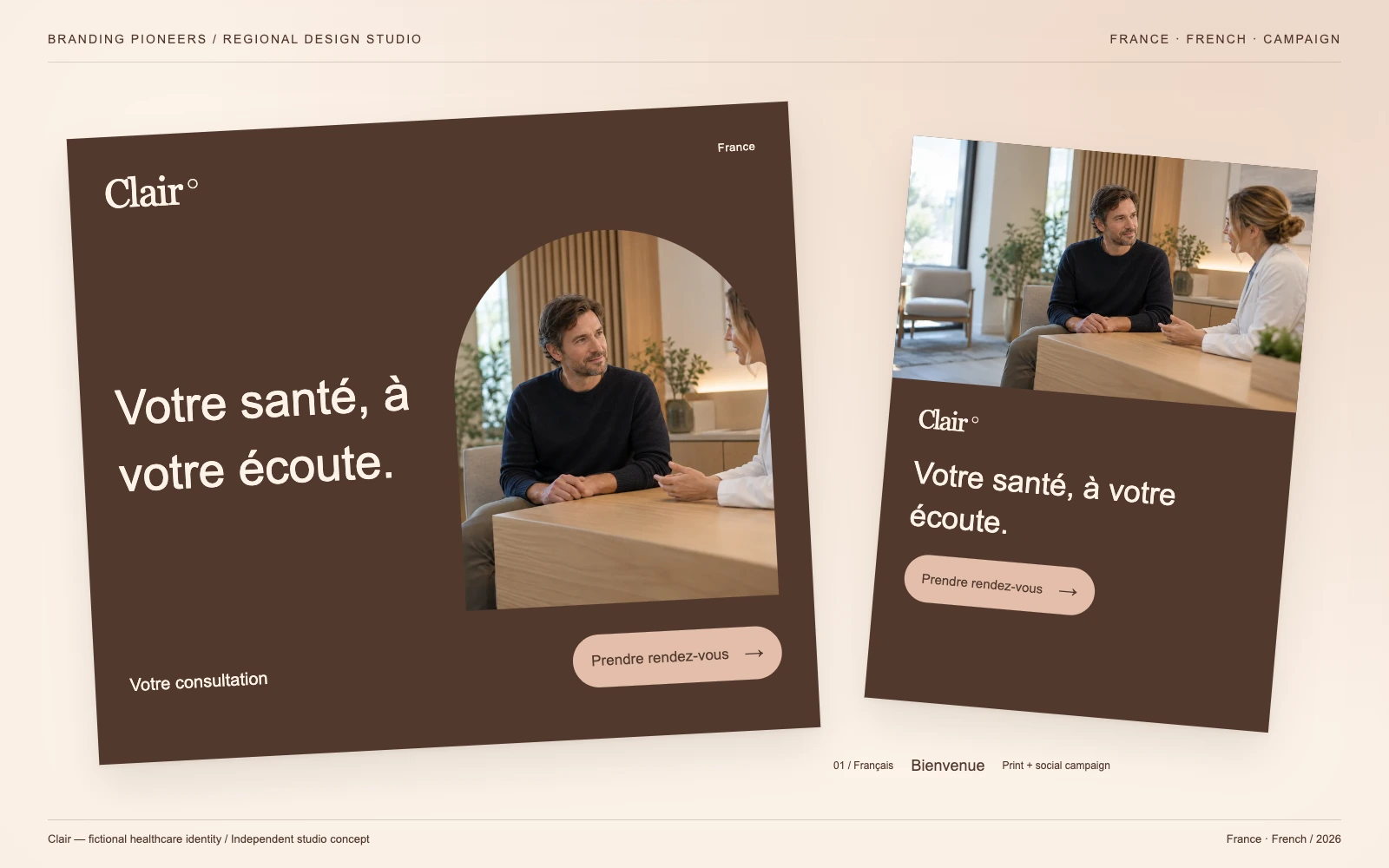 Clair — France, French: Print & social campaign. Independent studio concept.
