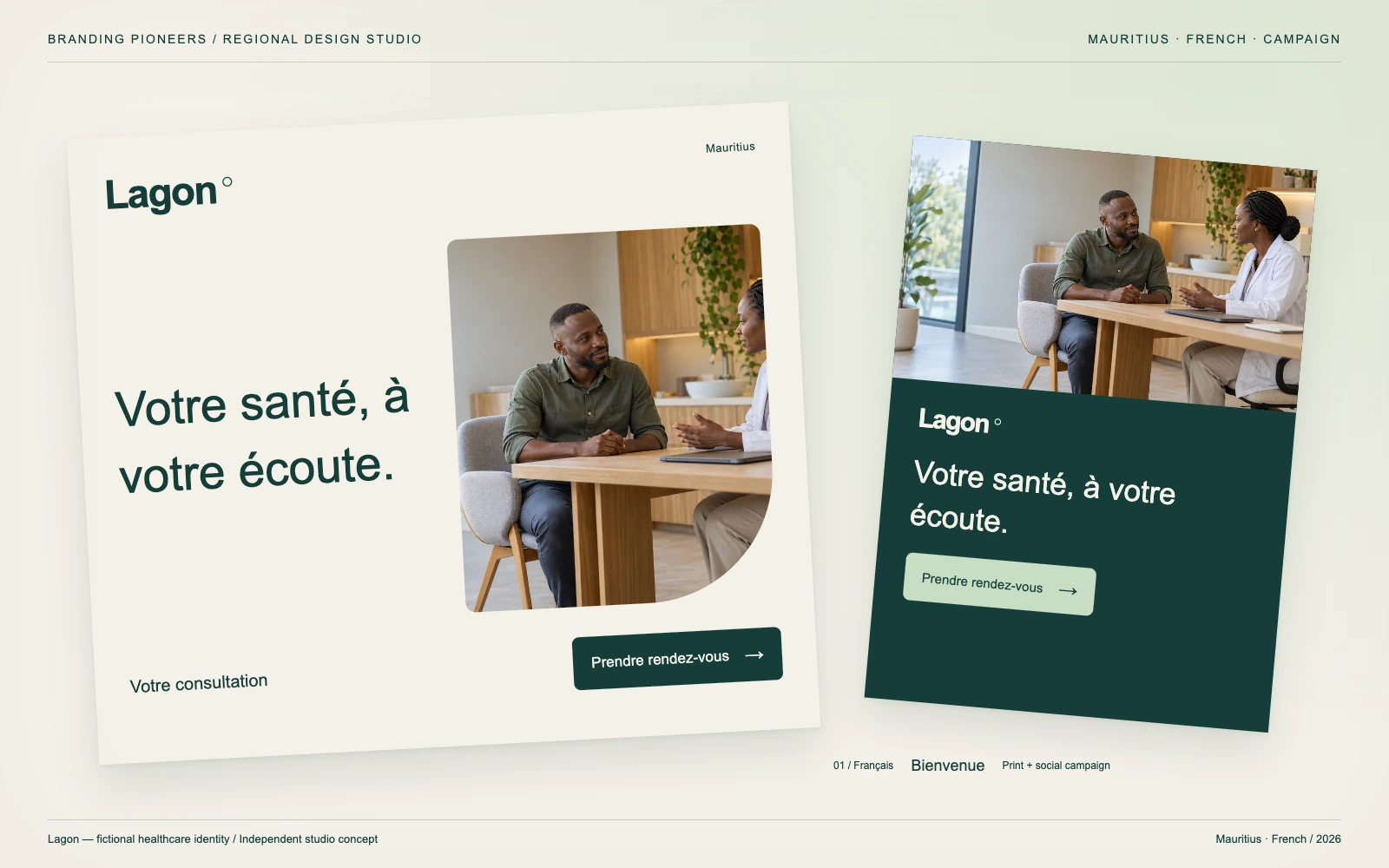 Lagon — Mauritius, French: Print & social campaign. Independent studio concept.