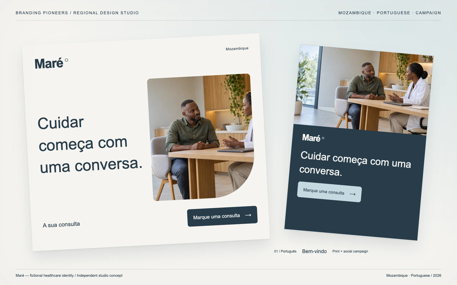Maré — Mozambique, Portuguese: Print & social campaign. Independent studio concept.
