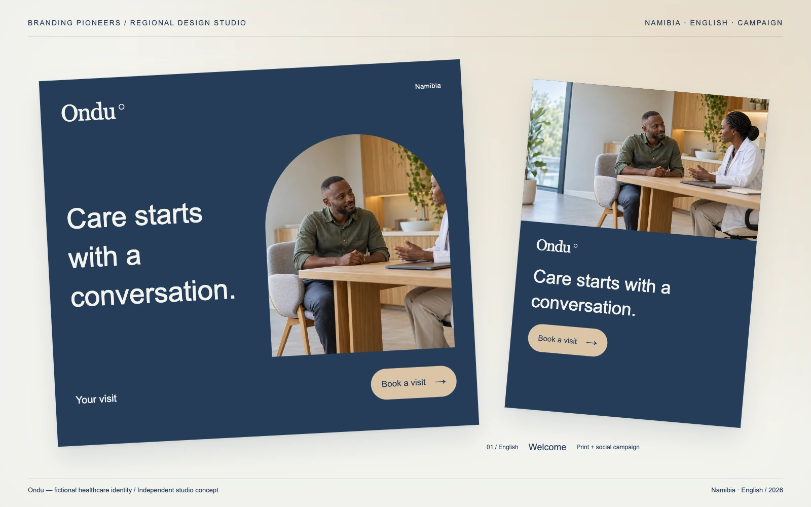 Ondu — Namibia, English: Print & social campaign. Independent studio concept.