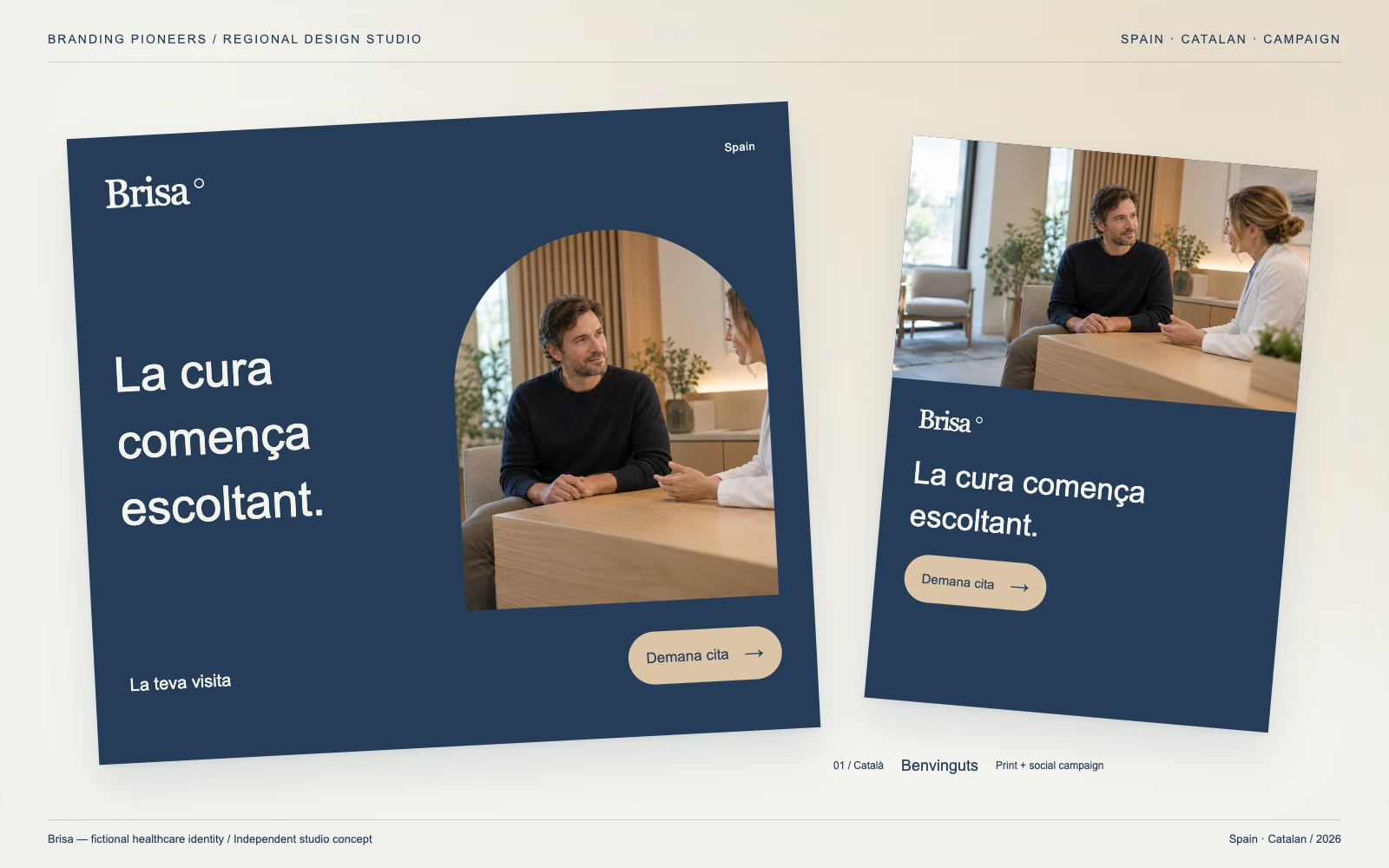 Brisa — Spain, Catalan: Print & social campaign. Independent studio concept.