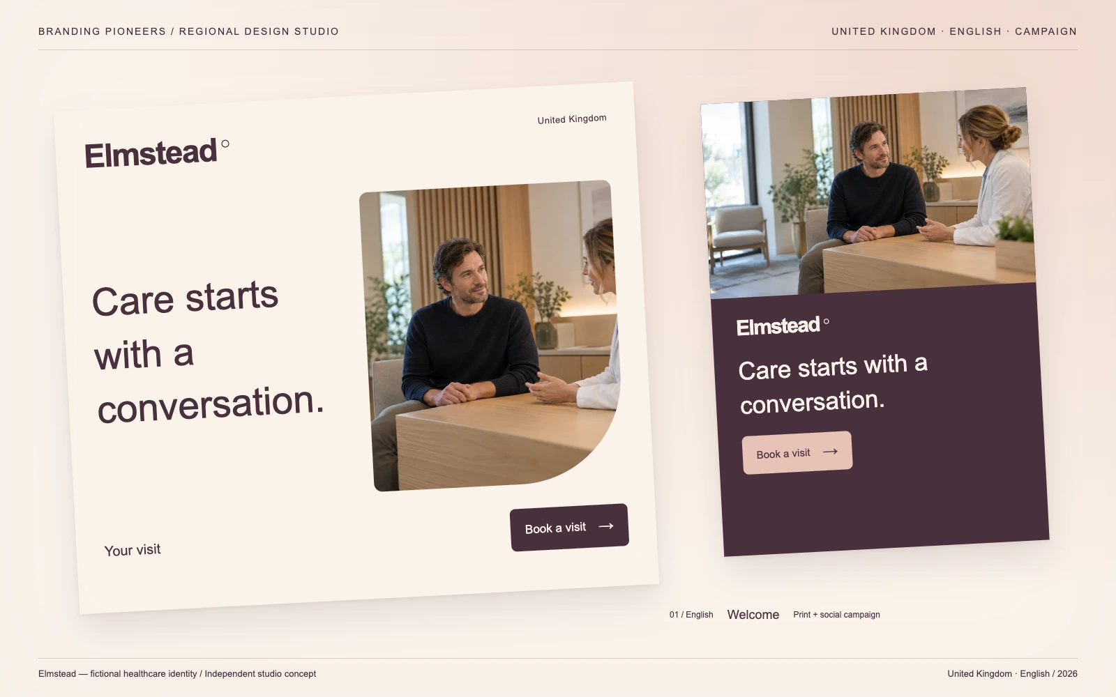 Elmstead — United Kingdom, English: Print & social campaign. Independent studio concept.