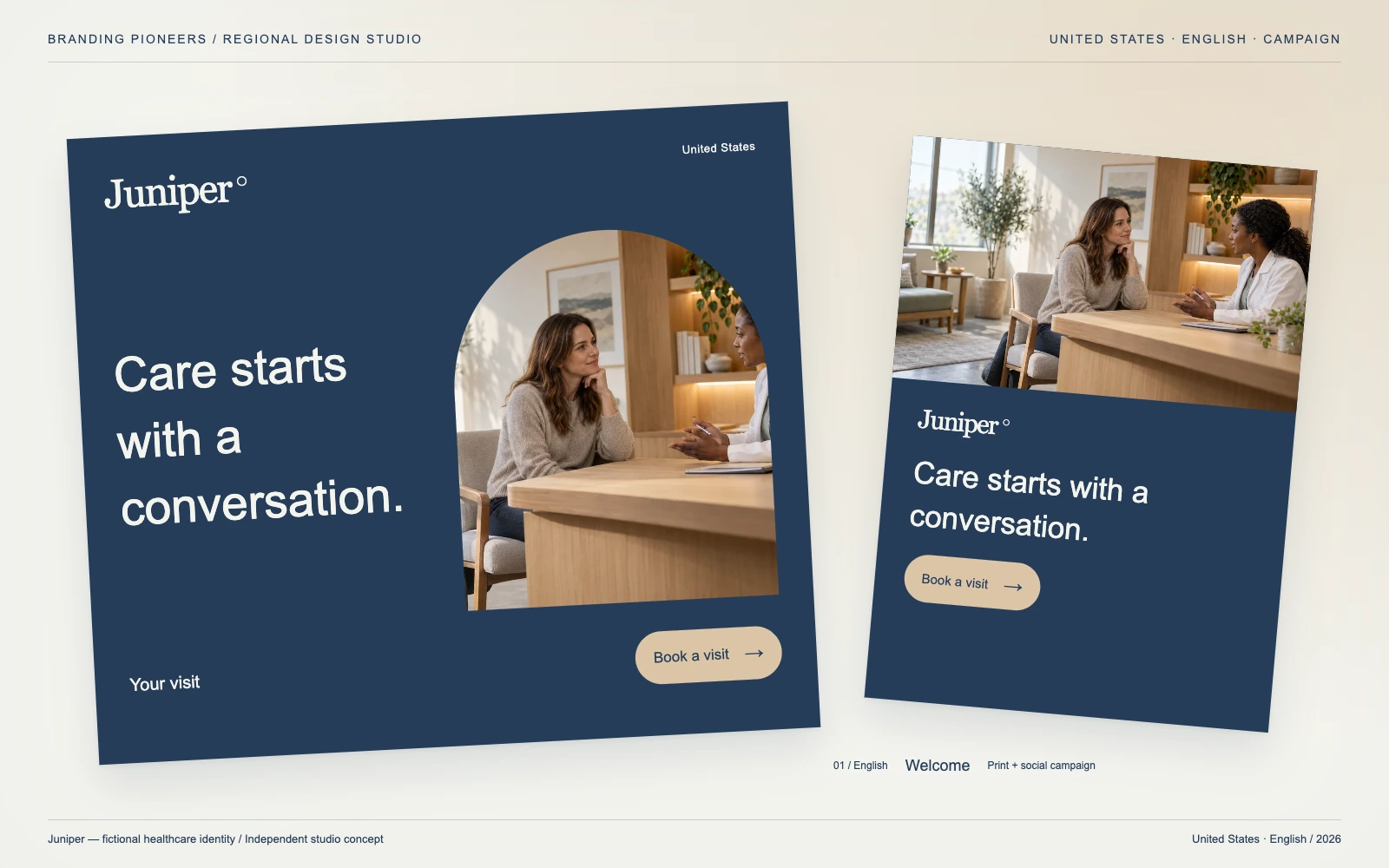 Juniper — United States, English: Print & social campaign. Independent studio concept.
