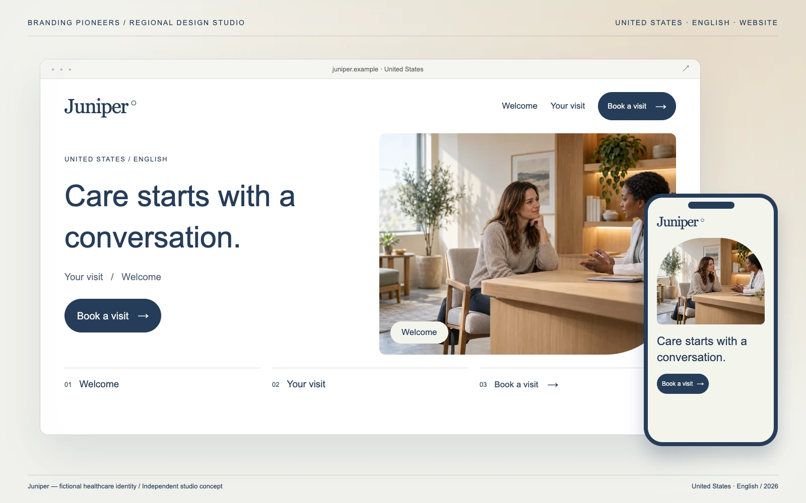 Juniper — United States, English: Website & mobile. Independent studio concept.