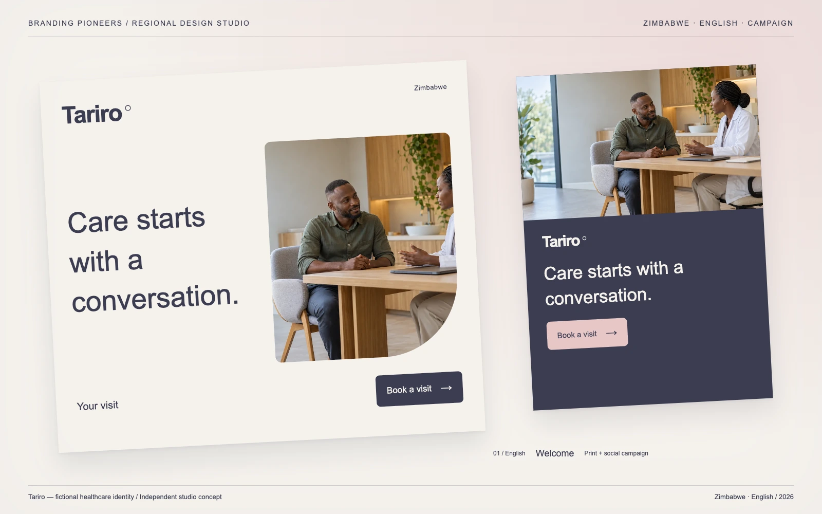 Tariro — Zimbabwe, English: Print & social campaign. Independent studio concept.